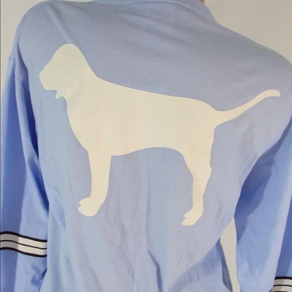 Victoria’s Secret pink Shirt Periwinkle Lace Tie - Picture 3 of 7